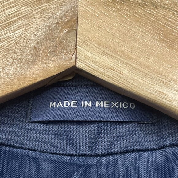 Stafford Blue Classic Fit Coolmax All Season Mens Blazer Suit Jacket 46R - Picture 2 of 10